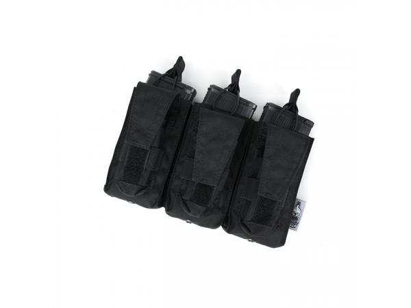 G The Black Ships Triple Kangaroo 5.56 Magazine Pouch ( BK )